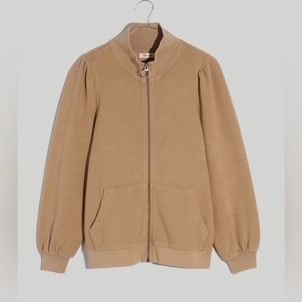 Madewell garment dyed terry zip up sweatshirt size medium cotton